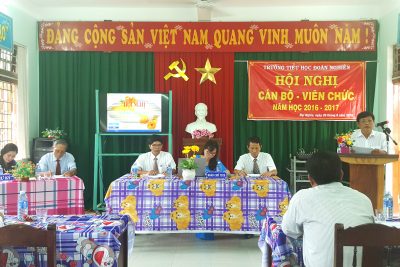 TRƯỜNG TH ĐOÀN NGHIÊN TỔ CHỨC HỘI NGHỊ CÁN BỘ – VIÊN CHỨC NĂM HỌC 2016-2017